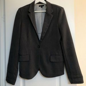 Gray Blazer with Striped Lining
